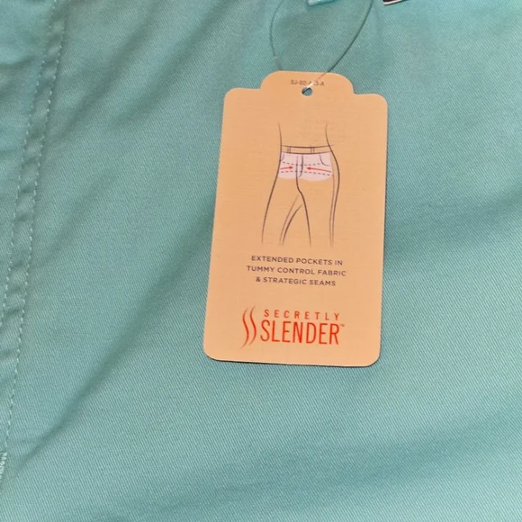 St Johns Bay Mid-Rise Tummy Control Shorts SIZE 20 COLOR Cascade GREEN, NWT - Picture 8 of 13